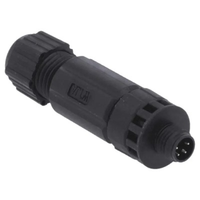 Amphenol Industrial Circular Connector 4 Contacts Cable M8 Plug Male IP67 SL7001 Series 