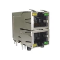 Amphenol Communications Solutions Shielded Surface-Mount RJ45 Connector Female Right Angle 1 Port 8 Way RJSAE-5381-08