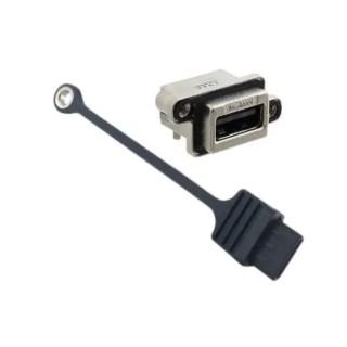 Amphenol Communications Solutions USB Type A Panel Mount Connector, Right Angle, IP67, Female, 1.5A, 100V MUSBRA111R5