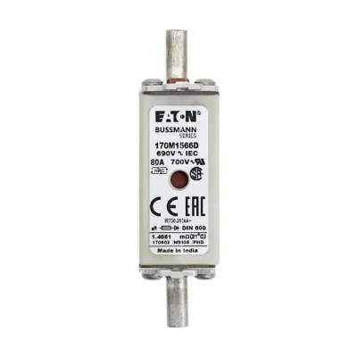 Eaton Blade Fuse 80A, 690V, aR High Rupture Capacity, 79mm x 51mm x 21mm 170M1566D