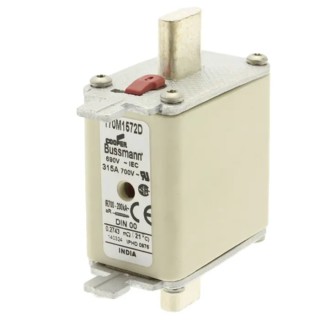 Eaton Centred Tag Fuse NH00 315A 690V AC Dual Indication Fast Acting Blade Type 