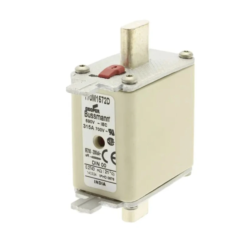 Eaton Centred Tag Fuse NH00 315A 690V AC Dual Indication Fast Acting Blade Type 