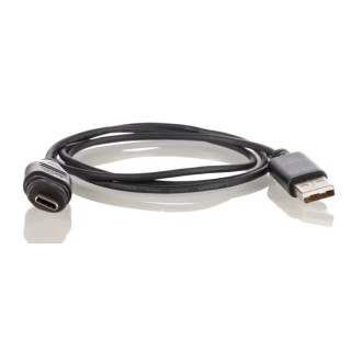 Amphenol Industrial USB Type A to USB Type C Cable, 1 m, Black, Male to Male, USB 2.0, Polyvinyl Chloride UC20ML-NAML-QA001
