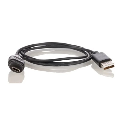 Amphenol Industrial USB Type A to USB Type C Cable, 1 m, Black, Male to Male, USB 2.0, Polyvinyl Chloride UC20ML-NAML-QA001