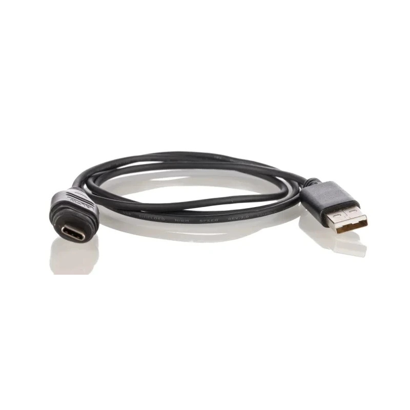 Amphenol Industrial USB Type A to USB Type C Cable, 1 m, Black, Male to Male, USB 2.0, Polyvinyl Chloride UC20ML-NAML-QA001