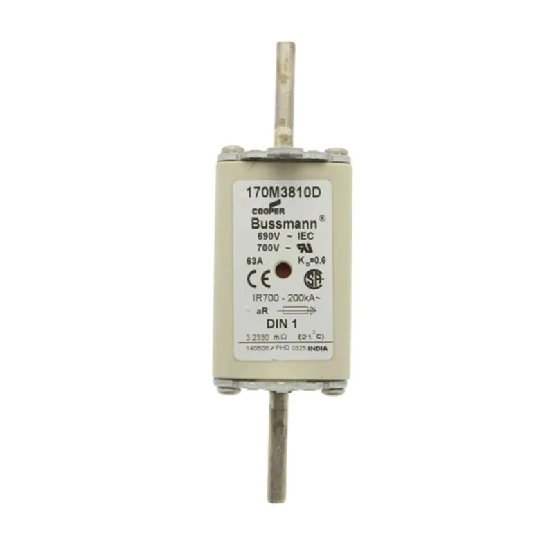 Eaton 50A NH1 Centred Tag Blade Fuse 690V AC Fast Acting 170M3809D