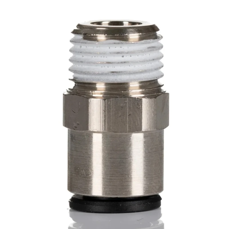 Legris LF3000 Series Pneumatic Fitting Male R 1/4 in Push-in 8mm Nickel Plated Brass 80°C LF3000 