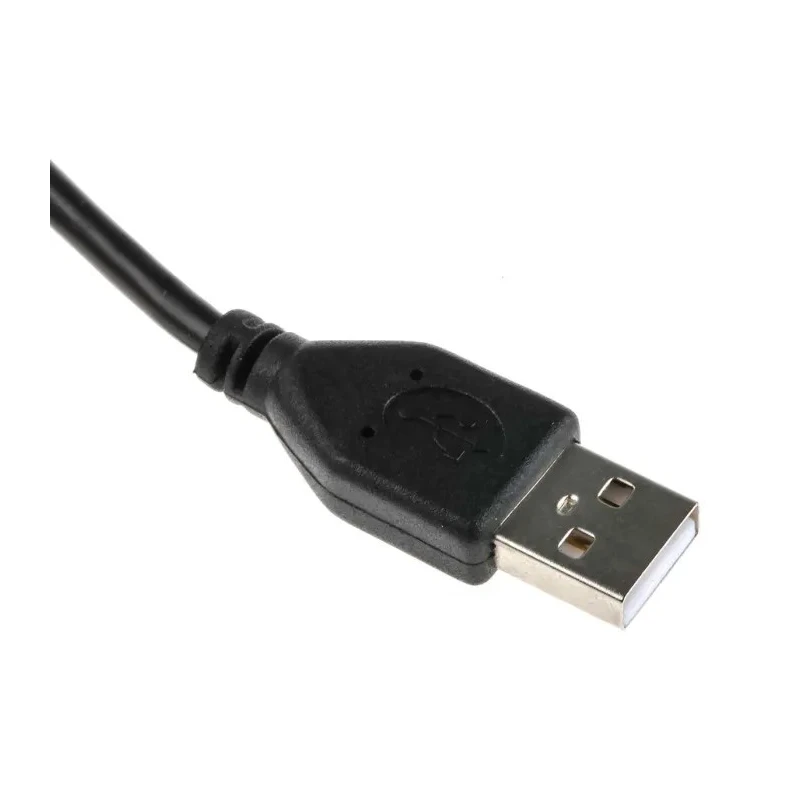RS PRO IC Socket USB Cable 182-8485, Male USB Type A to Male USB Type A, USB 2.0, Black PVC, 5m