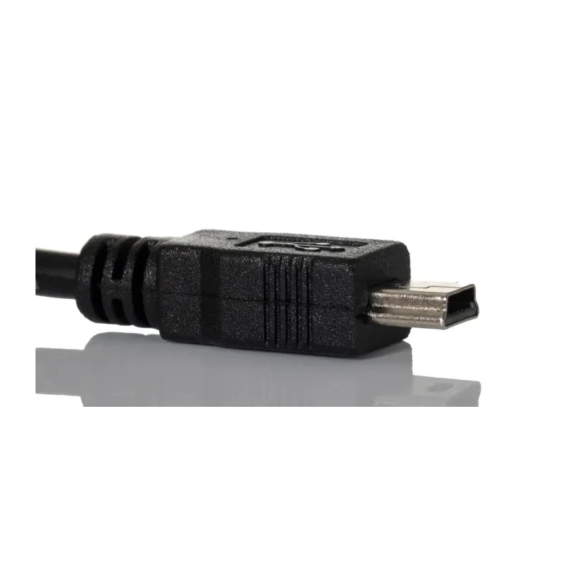 RS PRO IC Socket USB Cable, 1.8 Meter, Male USB Type A to Male Mini USB Type B, USB 2.0, Black, Polyvinyl Chloride, 182-8492
