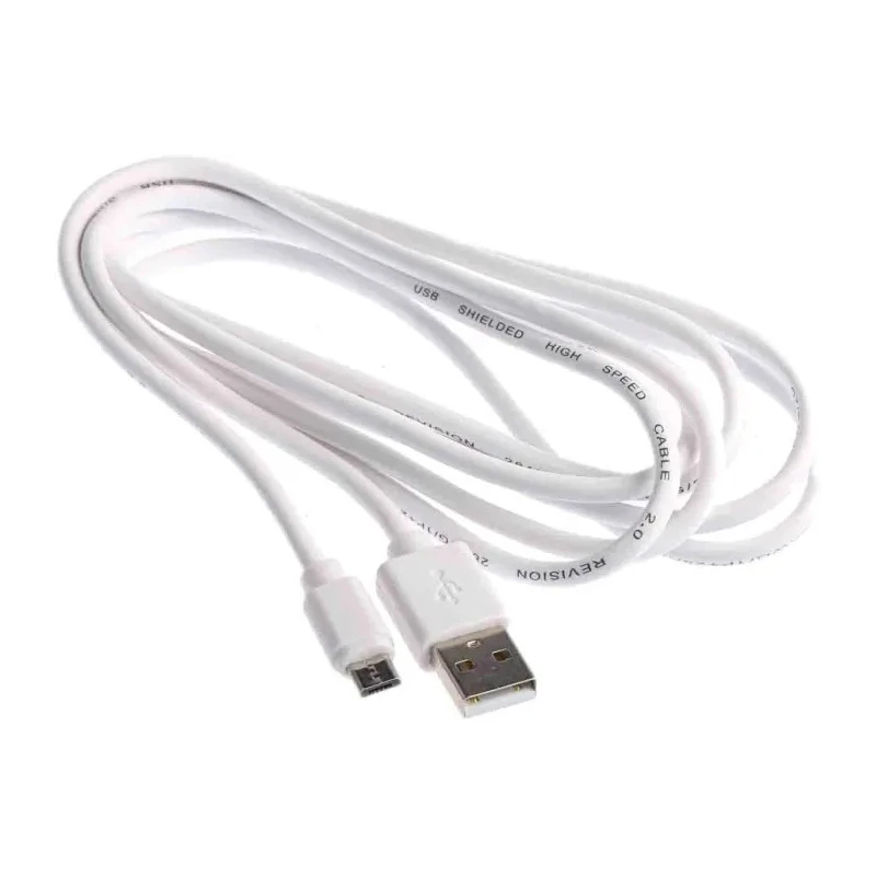 RS PRO IC Socket USB Cable Male USB Type A to Male Micro USB Type B 1.8m USB 2.0 White 182-8872