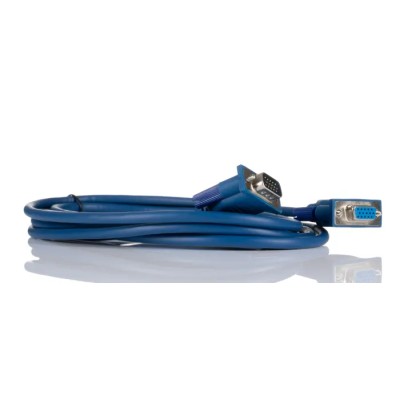 RS PRO Male VGA to Female SVGA Cable, 3m, Low Smoke Zero Halogen, Blue, 300V 182-8888