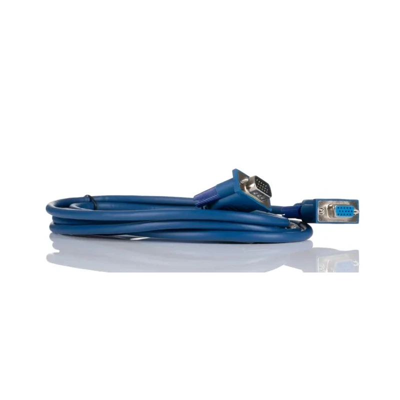 RS PRO Male VGA to Female SVGA Cable, 3m, Low Smoke Zero Halogen, Blue, 300V 182-8888