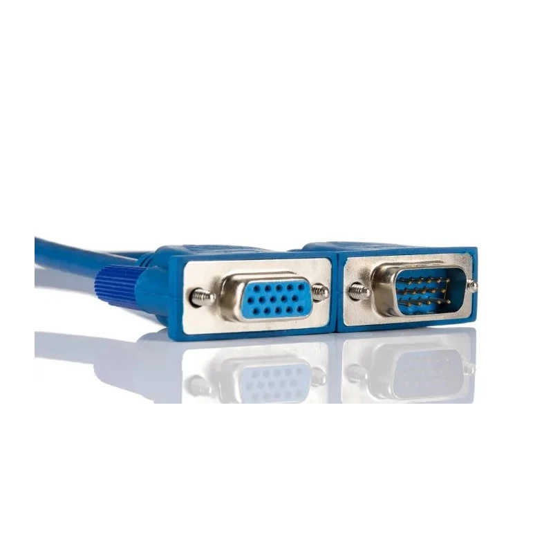 RS PRO Male VGA to Female SVGA Cable, 3m, Low Smoke Zero Halogen, Blue, 300V 182-8888