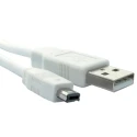 RS PRO IC Socket USB Cable Male USB Type A to Male Mini USB Type B USB 2.0 White 3m 182-8910