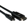 RS PRO 1.5 m 4K HDMI Cable, Male Micro HDMI to Male HDMI, Black, Polyvinyl Chloride Jacket 182-8896
