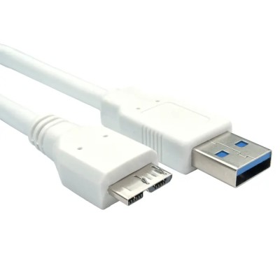 RS PRO IC Socket USB Cable, USB 3.0 Type A Male to Micro USB Type B Male, White PVC Jacket, 800 mm, 182-8917