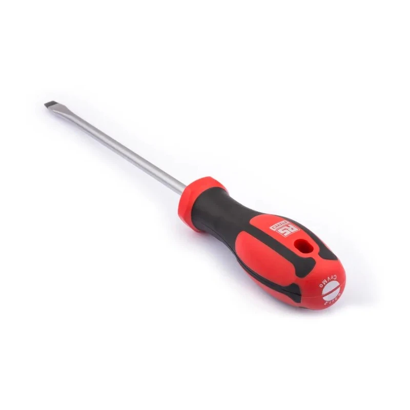 RS PRO Slotted Screwdriver, Standard, Flared Tip, 150 mm Blade, 270 mm Overall Length, Rubberised Ergonomic Handle 182-9675