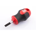 RS PRO Stubby Slotted Screwdriver, 25 mm Blade, 85 mm Overall Length, Chrome Vanadium Molybdenum Steel, Ergonomic 182-9684