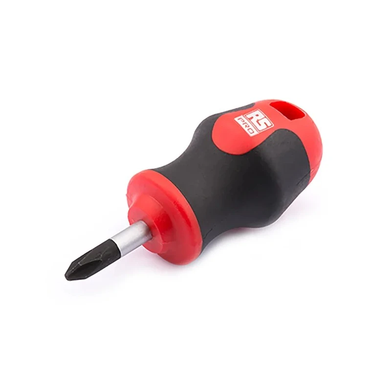 RS PRO Stubby Phillips Screwdriver PH2 Tip, 25 mm Blade, Soft Grip Handle, 85mm Overall Length 182-9702