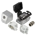 Phoenix Contact HC Series Heavy Duty Power Connector Kit, 6 Contacts, 16A, 500V, Side Entry, Die-cast Aluminium 1416353