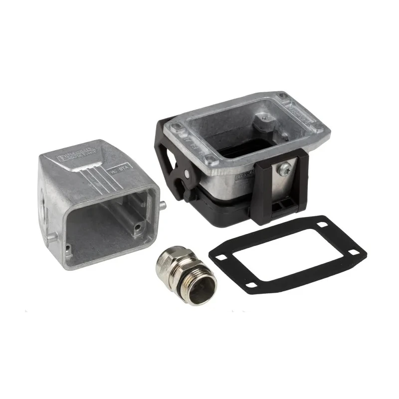 Phoenix Contact HC Series Heavy Duty Power Connector Kit, 6 Contacts, 16A, 500V, Side Entry, Die-cast Aluminium 1416353