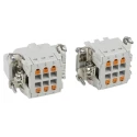 Phoenix Contact HC Series Heavy Duty Power Connector Kit, 6 Contacts, 16A, 500V, Side Entry, Die-cast Aluminium 1416353