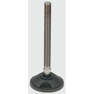Nu-Tech Engineering Adjustable Foot Stainless Steel M24 100 mm Dia 2000 kg Static Load 10 Deg Tilt A195/006