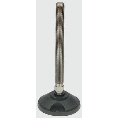 Nu-Tech Engineering Adjustable Foot Stainless Steel M24 100 mm Dia 2000 kg Static Load 10 Deg Tilt A195/006