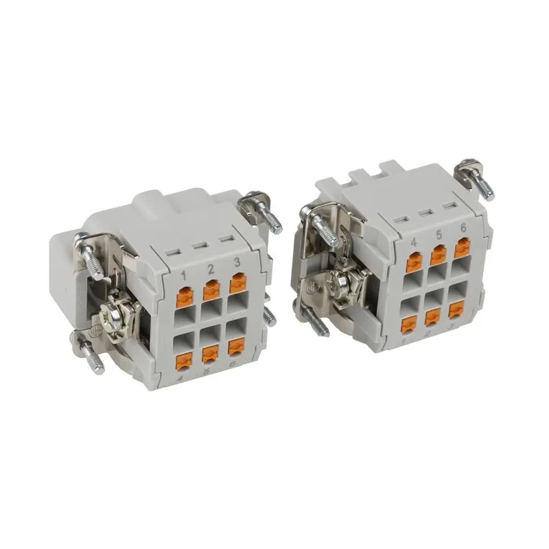 Phoenix Contact HC Series Heavy Duty Power Connector Kit 6 Contacts Die-Cast Aluminium Push-In Connection Salt Water 1416344