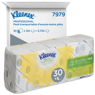 Kleenex Ultra Interfolded Hand Towels 7979, 2 Ply, 318 x 215 mm, White, 3720 Sheets