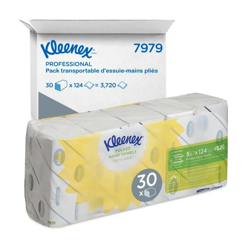 Kleenex Ultra Interfolded Hand Towels 7979, 2 Ply, 318 x 215 mm, White, 3720 Sheets