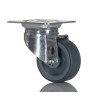 Tente Swivel Castor 100 kg Capacity 50 mm Thermoplastic Rubber Wheel Bright Zinc Plated Pressed Steel 2470YGO050P40