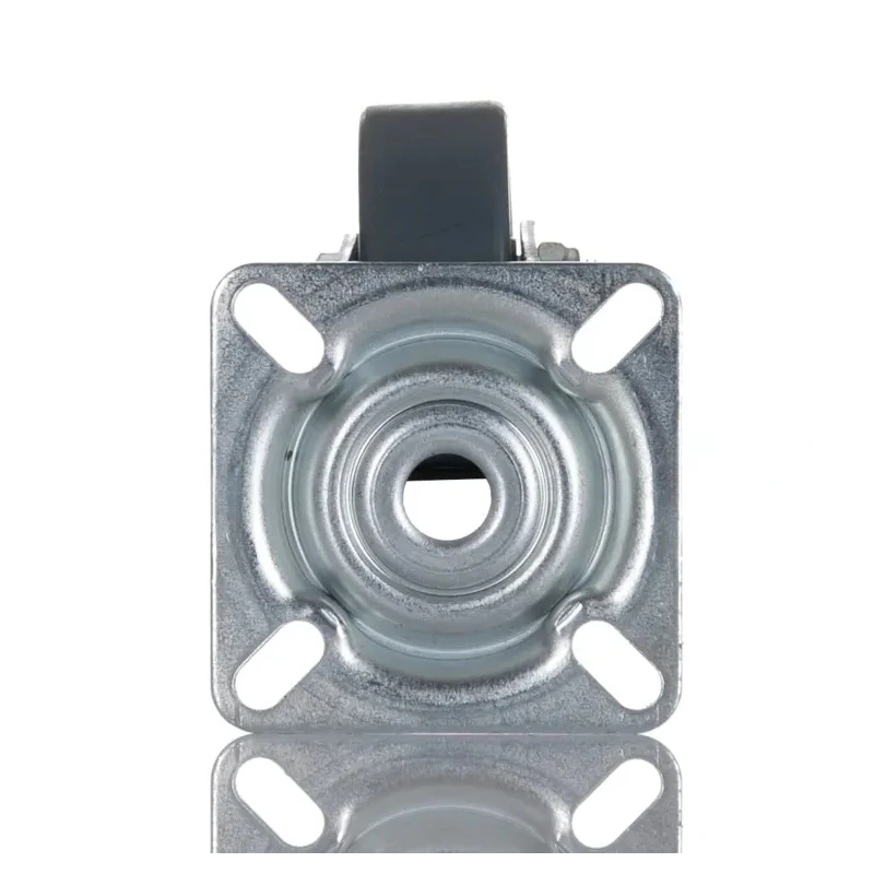 Tente Swivel Castor 100 kg Capacity 50 mm Thermoplastic Rubber Wheel Bright Zinc Plated Pressed Steel 2470YGO050P40