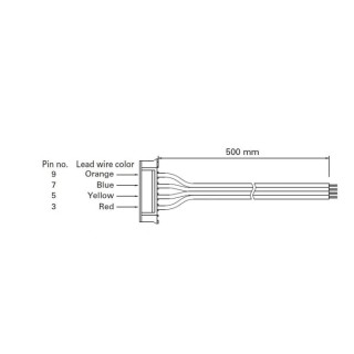 Sanyo Denki SF242 Series Motor Cable, Power Cable, 6 Core, 500mm, For Stepper Motors