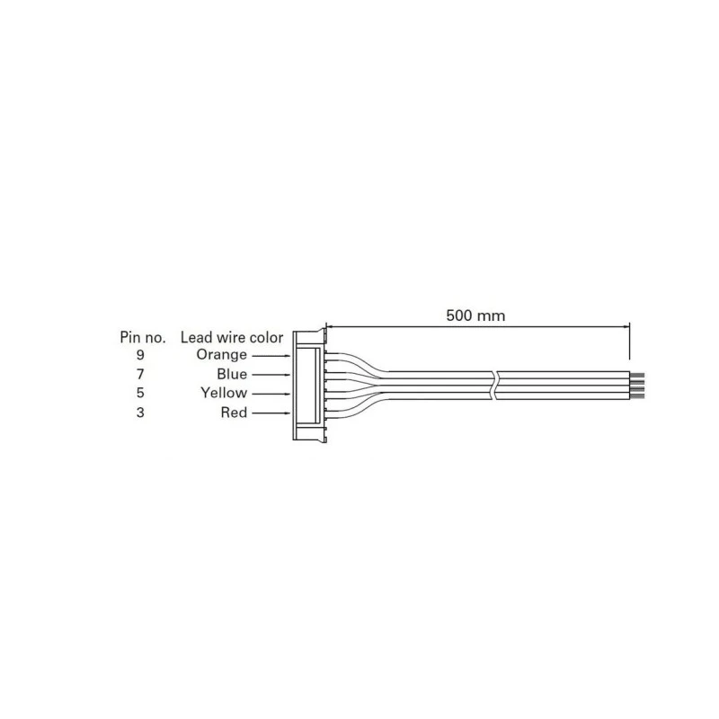 Sanyo Denki SF242 Series Motor Cable, Power Cable, 6 Core, 500mm, For Stepper Motors