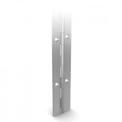 Pinet Raw Steel Piano Hinge 2040 mm x 50 mm x 2 mm, Knuckle Pin, Free Swinging, 6 mm Pin Diameter 4014355