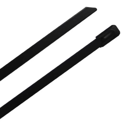 RS PRO Cable Tie Ball Lock 440 mm x 12 mm Black 316 Stainless Steel 183-4267