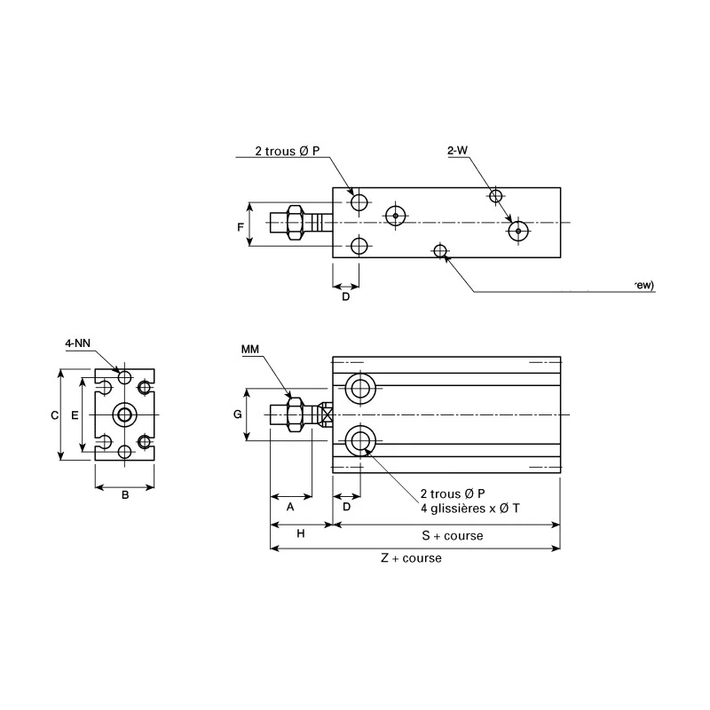 SMC CDU Series 10 mm Pneumatic Piston Rod Cylinder Double Acting Aluminium Alloy CDUK10-10D