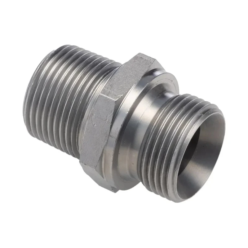 Parker Hydraulic Straight Threaded Adapter Male R 0.75in Steel 60° K4 Series 12F3MK4S