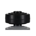 Tente Black Rubber Trolley Wheel 80 mm Diameter, 35 mm Width, 12 mm Bore, 140 kg Capacity, Roller Bearing PVR080X30-12