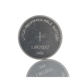 RS PRO Lithium Button Battery LIR2032, 3.6V, 40mAh, 20mm Diameter, Rechargeable 183-4291