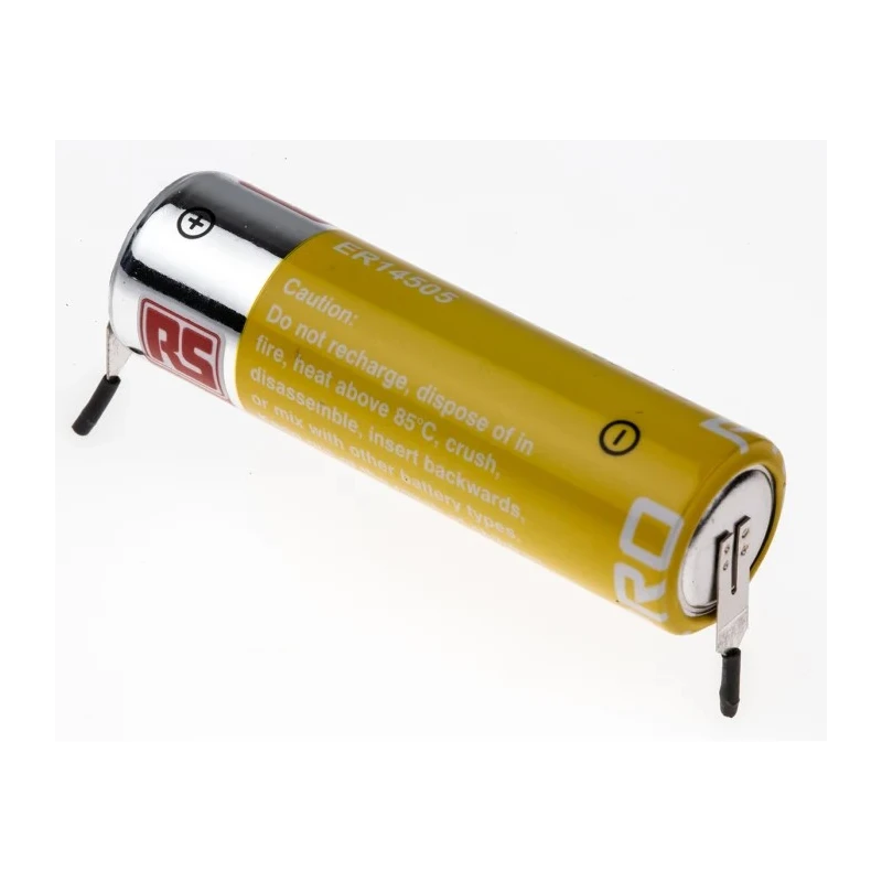 RS PRO Lithium Thionyl Chloride AA Battery 3.6V 2.4Ah PCB Termination 183-5709