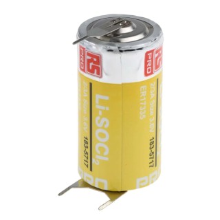 RS PRO Lithium Thionyl Chloride Battery 3.6V, 2/3 A, 2.1Ah, 17mm, PCB Pin, ER17335 183-5717