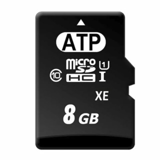 ATP Industrial Grade MicroSDHC Card 8GB, UHS-I U1, Class 10, SLC NAND AF8GUD3A-WAAXX