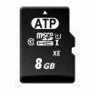 ATP Industrial Grade MicroSDHC Card 8GB, UHS-I U1, Class 10, SLC NAND AF8GUD3A-WAAXX
