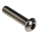 RS PRO Bright Zinc Stainless Steel Hex Socket Cap Screw M6 x 25 mm, Hex Socket Head, ISO 7380, Grade 10.9 183-8755