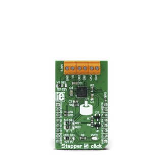 MikroElektronika Stepper 5 Click Board Stepper Motor Driver for TM2208, 2-Phase, 2A Peak, 4.75–36V DC, MIKROE-2624