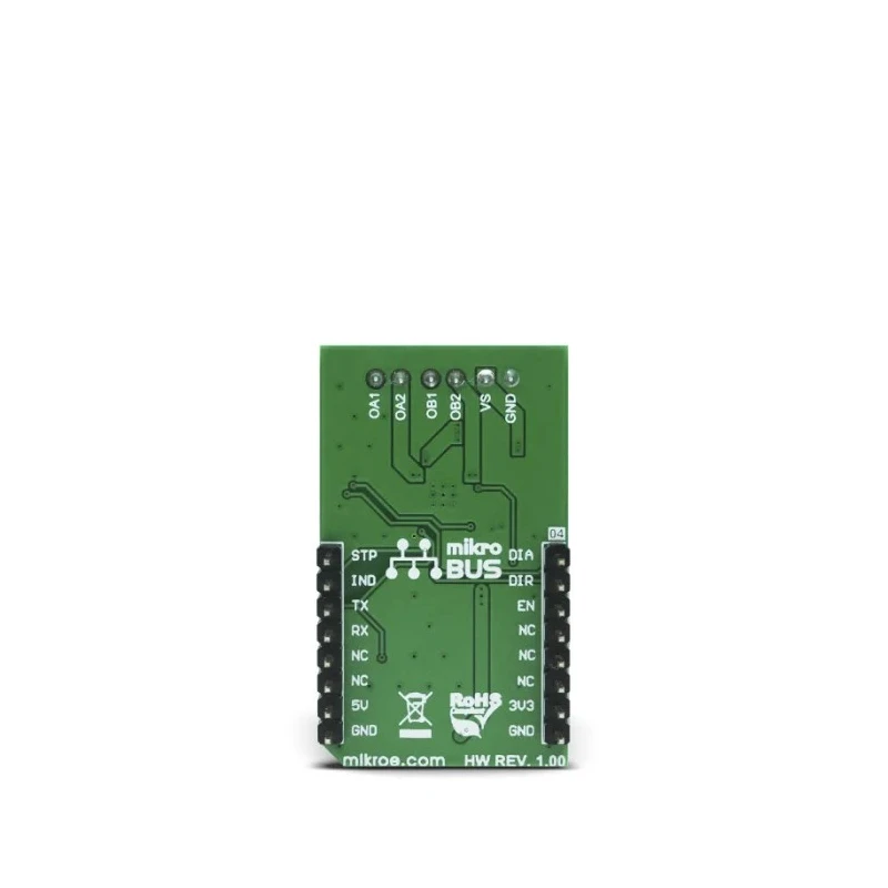 MikroElektronika Stepper 5 Click Board Stepper Motor Driver for TM2208, 2-Phase, 2A Peak, 4.75–36V DC, MIKROE-2624