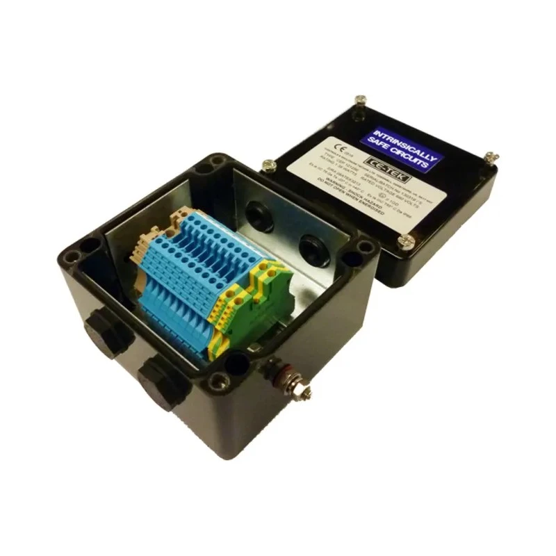 CE-TEK Black Polyester Junction Box, 10 Terminals, 4xM20 Entry, IP66, ATEX Certified, 120x90x122 mm, CEP121290PAI
