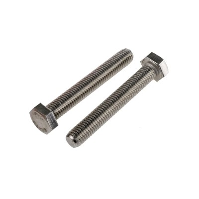 RS PRO Plain Stainless Steel Hex Bolt M12 x 80 mm Type 316 A4 Fully Threaded DIN 933 183-9174